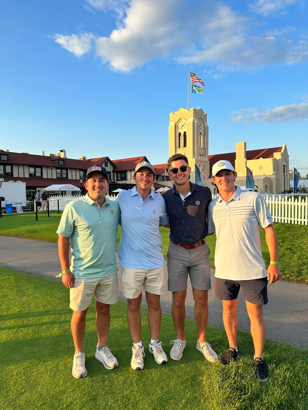 Group photo at Olympia Fields Country Club clubhouse