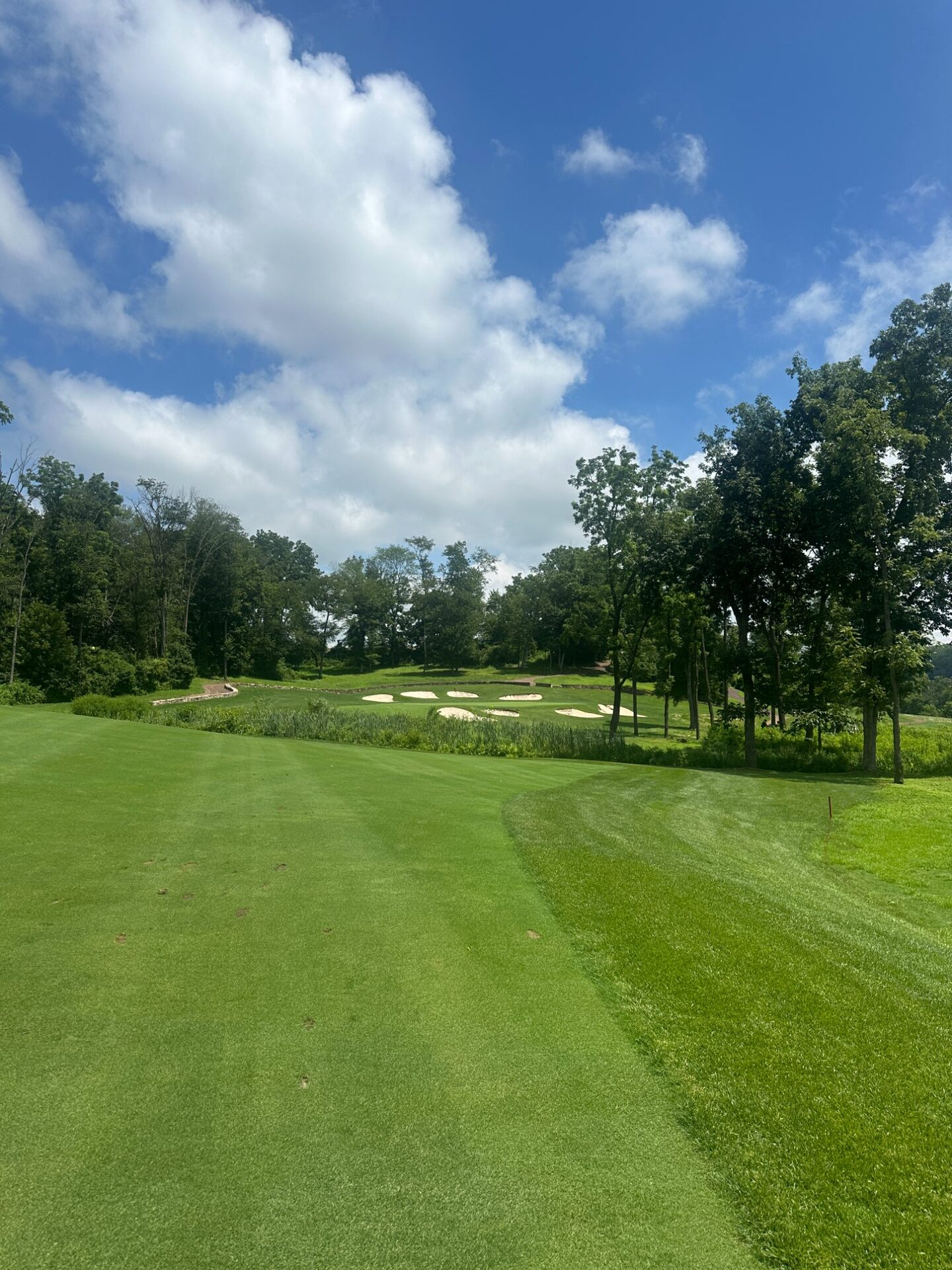 The approach toward the Stonewall clubhouse from the fairway